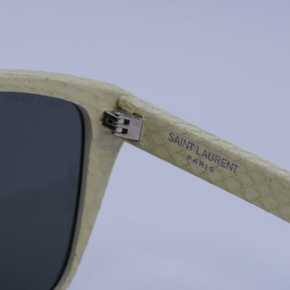 Saint Laurent SL1 021 Sunglasses Ivory Square Frame, Grey Lenses main image 7